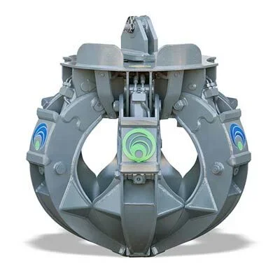 Grappin à ferraille compact pour grue avec moteur de rotation IDROBENNE – PFO6230GRI