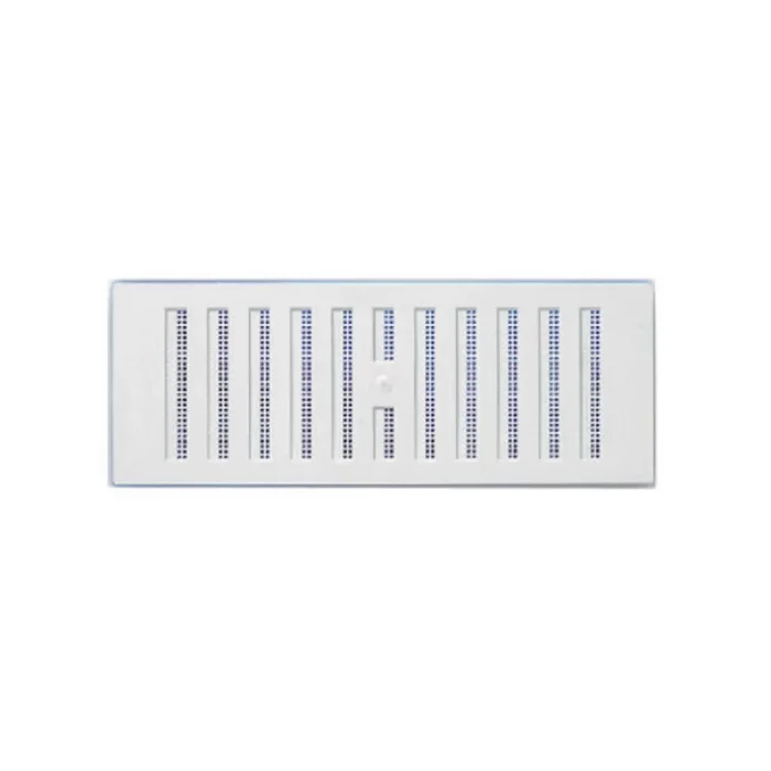 Grille de ventilation d&rsquo;interieur reglable avec moustiquaire – 193 x 91 mm – Blanc