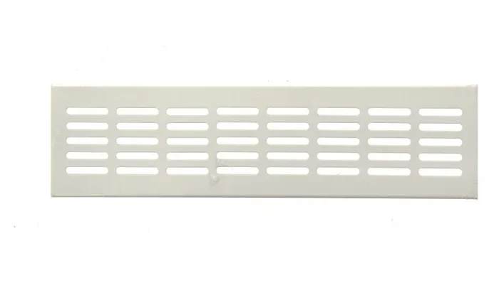Grille métal à encastrer 300x80mm finition blanc DMO