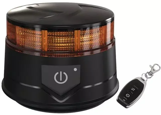 Gyrophare compact led sans fil rechargeable magnetique avec telecommande Techni-Power