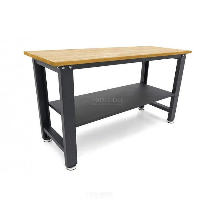 HBM 160 Cm. Établi professionnel avec plan de travail en bois massif
