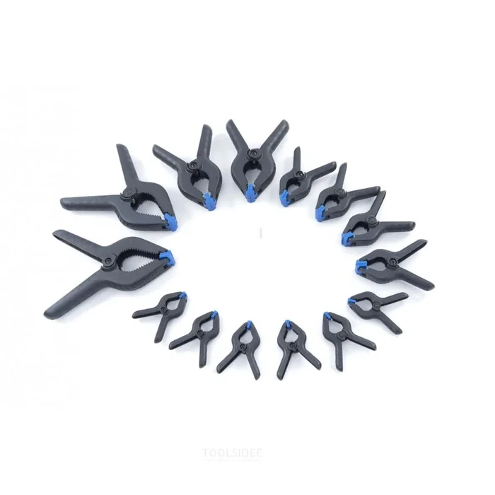 HBM – Jeu de 14 pinces à ressort 75 à 225 mm