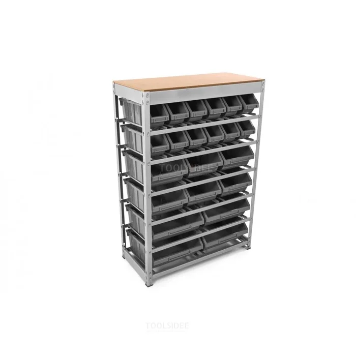 HBM Armoire à bacs, système de stockage, étagères avec 22 bacs de stockage