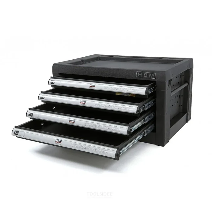 HBM Armoire à outils à 4 tiroirs – NOIR