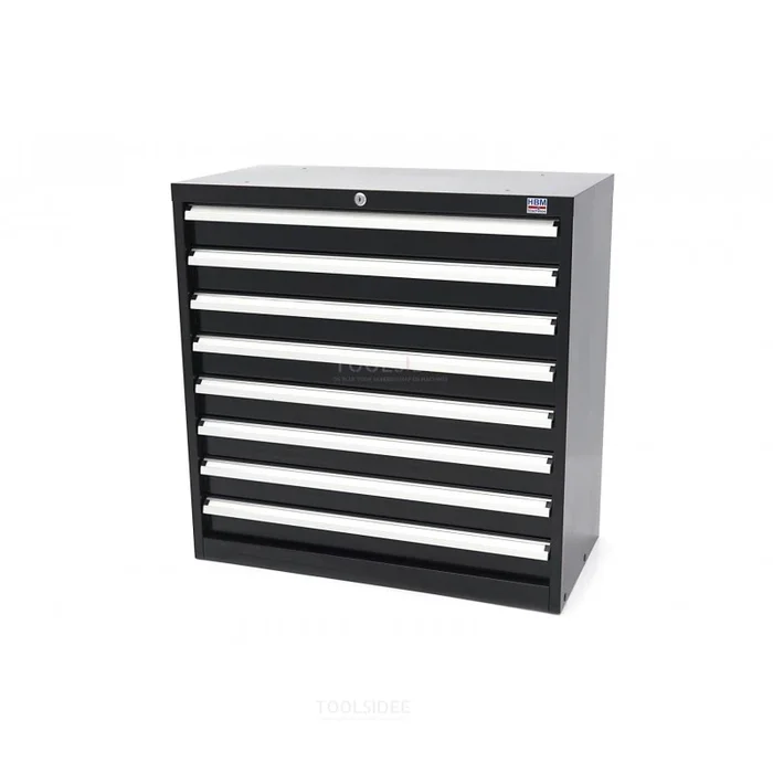 HBM Armoire à outils Profi 8 tiroirs 90 x 45 x 90 cm noir