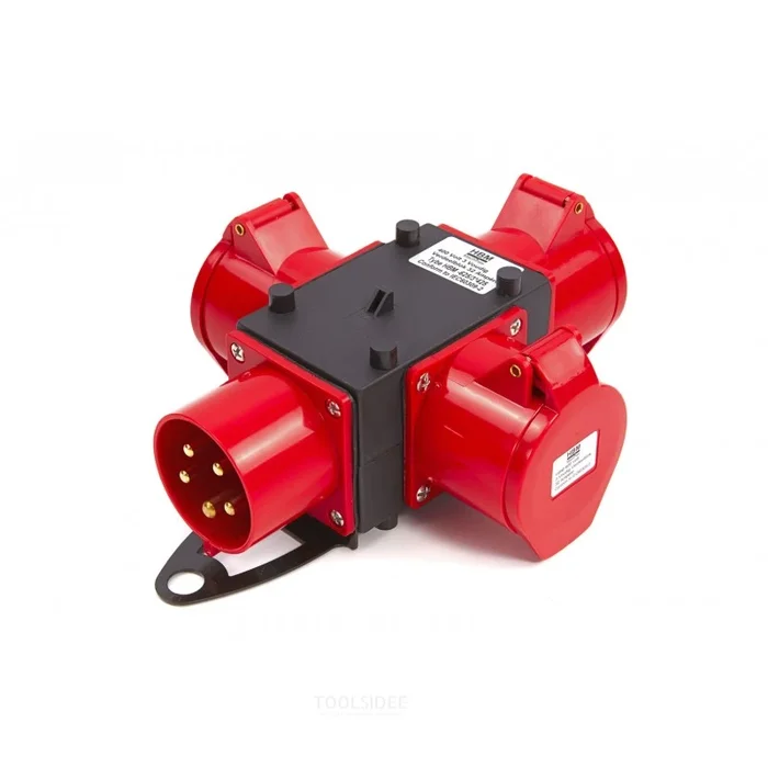 HBM Bloc de distribution électrique à 3 voies 400 volts 16 ampères
