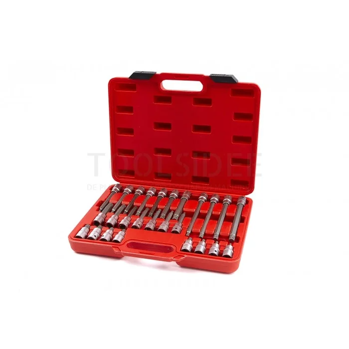 HBM Jeu de douilles à dents multiples professionnelles 26 pièces 1/2 Spline