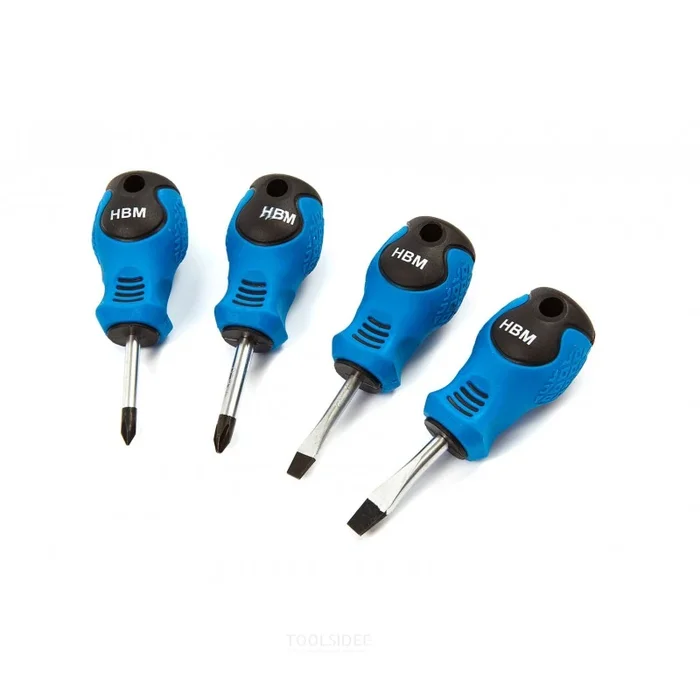 HBM Jeu de tournevis Stubbie 4 pièces