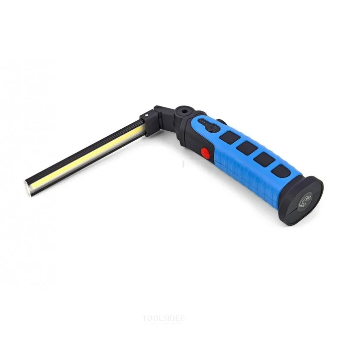 HBM Lampe LED professionnelle pliable et rechargeable 450 lumens avec 3 fonctions et aimant