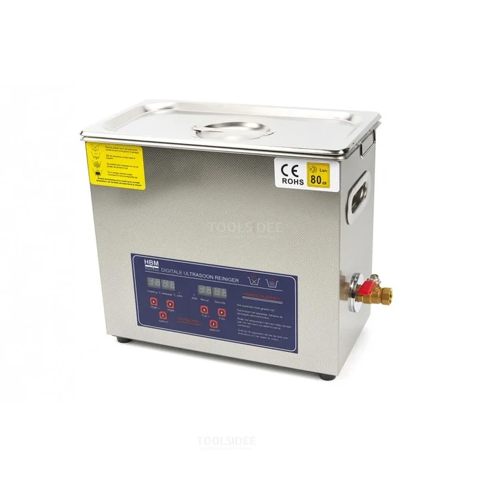 HBM Nettoyeur à ultrasons professionnel 6,5 litres