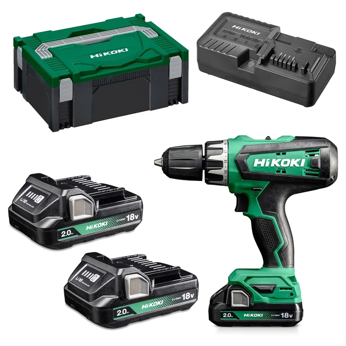 HiKOKI DV18DFWQZ 18V LI-ION BATTERIE KLOP-DRILL MACHINE SET (2×2.0AH) dans HSC II