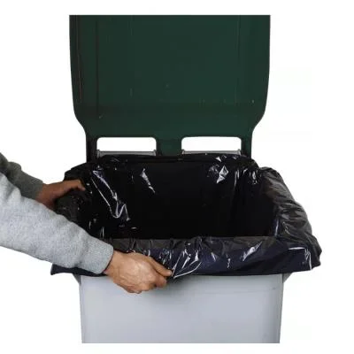 Housse pour conteneur recyclée 750 L – Noir – Carton de 50