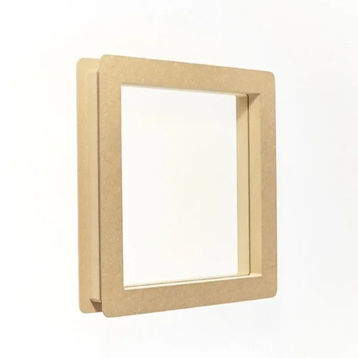 Hublot de porte carré MDF – MOTTEZ – B409S2CUB