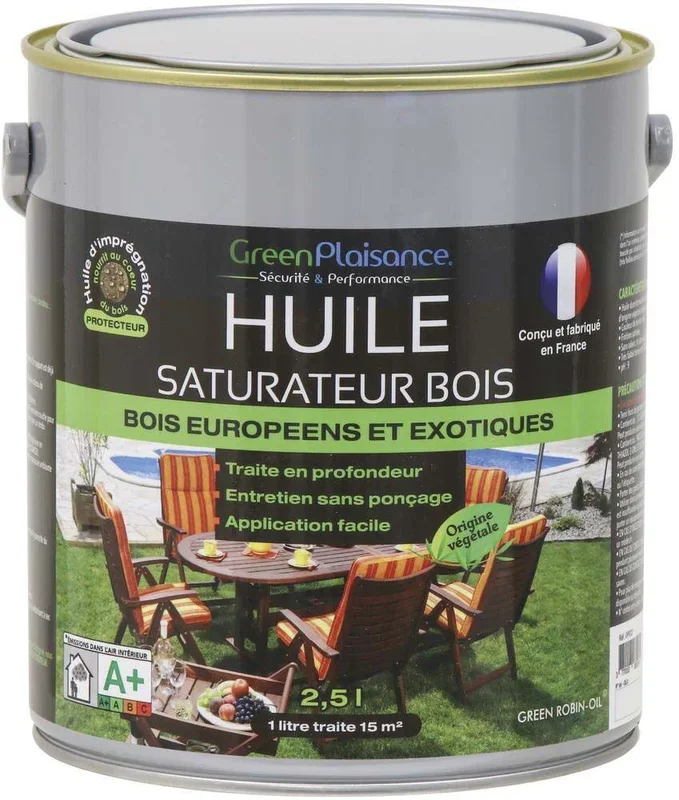 Huile saturateur spéciale mobilier teck et bois GREEN PLAISANCE – 09923
