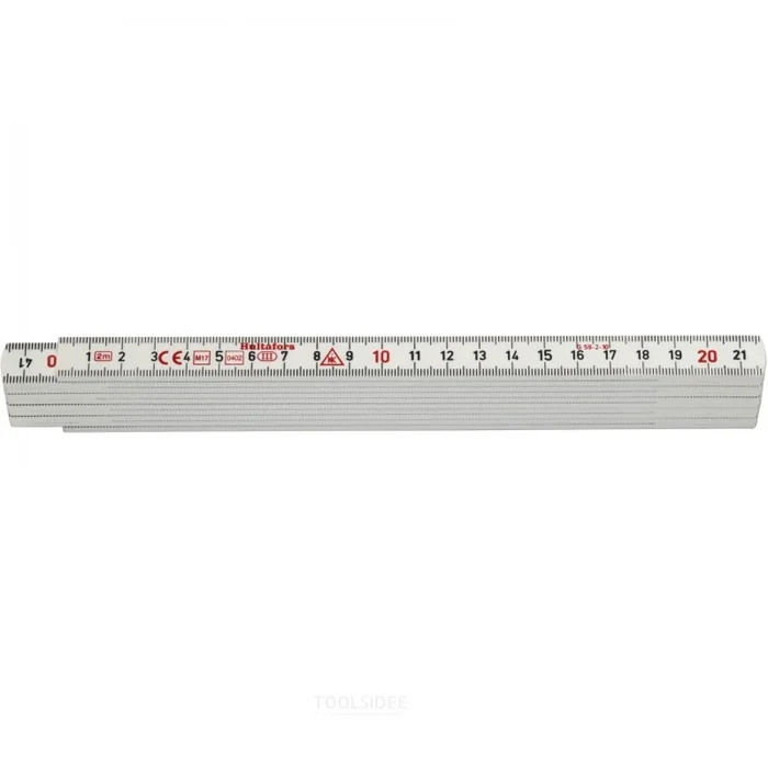 Hultafors règle pliante G 59 2m – 10 pièces – blanc