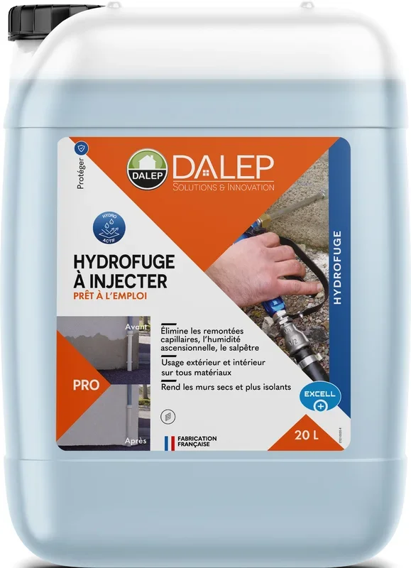 HYDROFUGE À INJECTER Prêt à l&rsquo;Emploi – Bidon 20 L DALEP – 1.02.0015.06