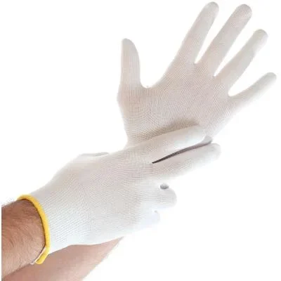 HYGOSTAR Gant de travail Ultra Flex, en nylon, S, blanc