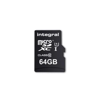 Integral inmsdx64g10-90u1 mémoire flash 64 go microsd uhs-i