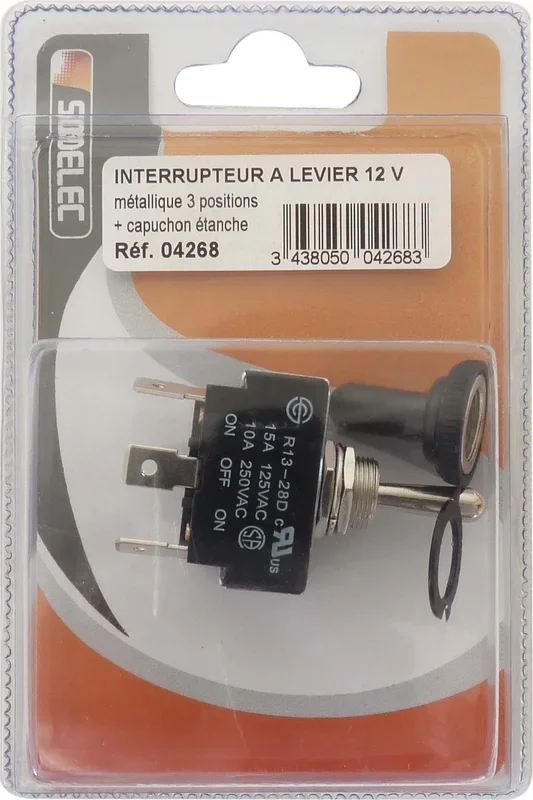 Intera levier 3 pos+capuchon etanche/coque SODELEC – 04268
