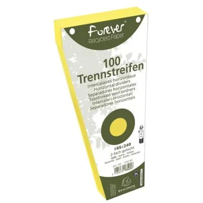 Intercalaires trapèze Exacompta – jaune – Perforation 2 trous – Paquet de 100