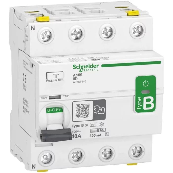 Interrupteur différentiel Acti9 – 4P – 40A – 300mA [s] – type B – SI – 400V