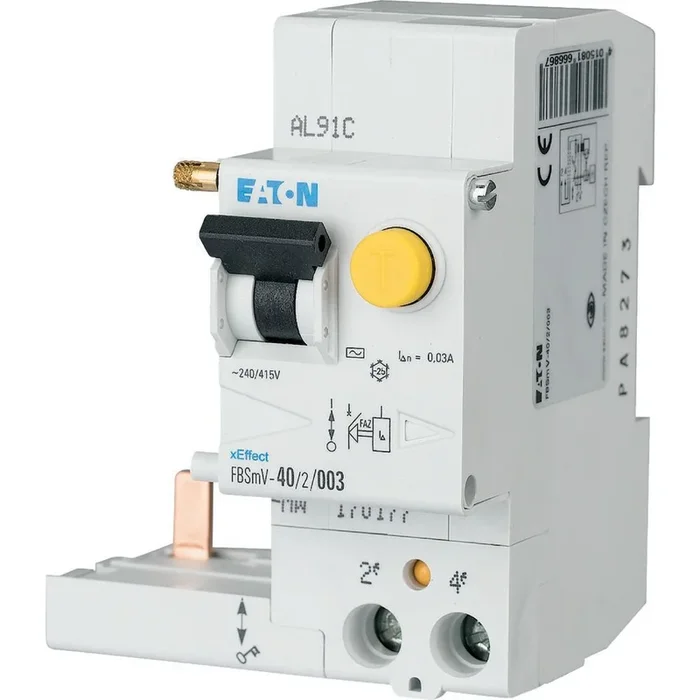 Interrupteur différentiel Eaton xEffect – FBSmV, 2 Pôles, 63A, 100mA, Type A