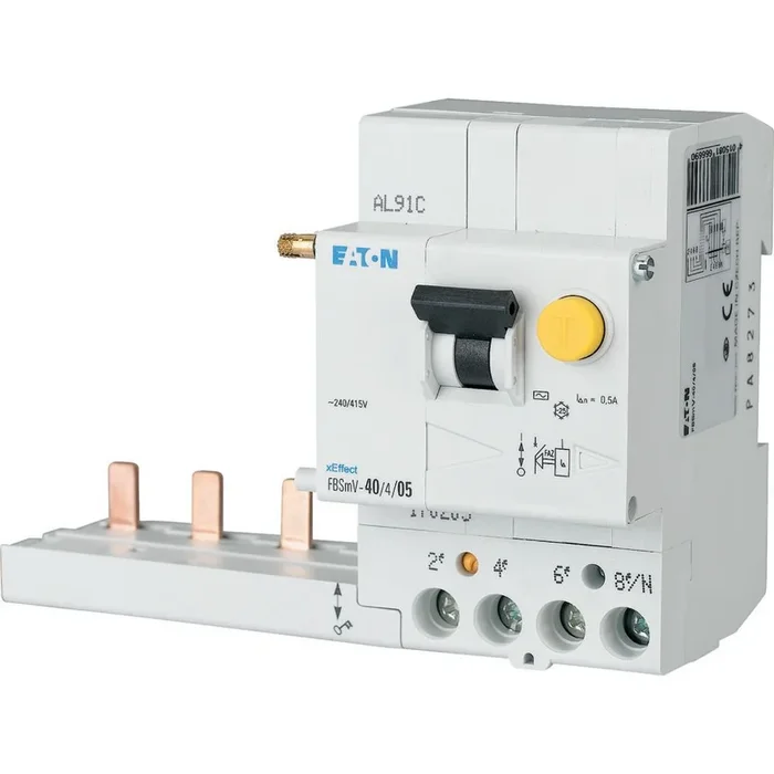 Interrupteur différentiel Eaton xEffect – FBSmV, 4 Pôles, 40A, 100mA