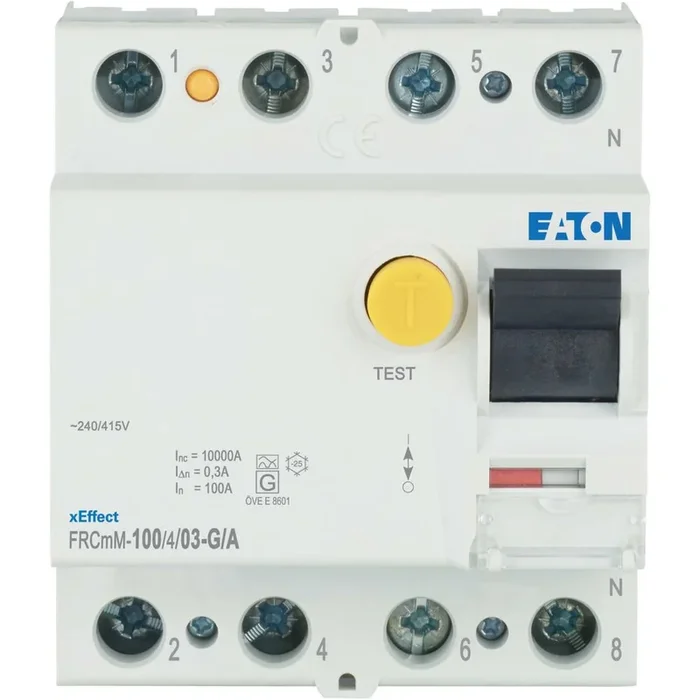 Interrupteur différentiel Eaton xEffect – FRCmM, 4 Pôles, 100A, 300mA