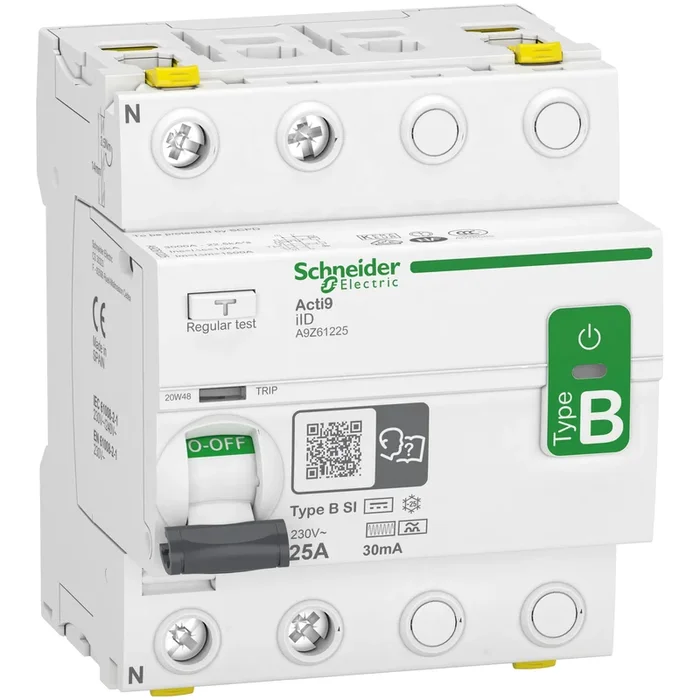 Interrupteur différentiel Schneider Electric iID, 2 Pôles, 25A, 30mA, Type B-SI