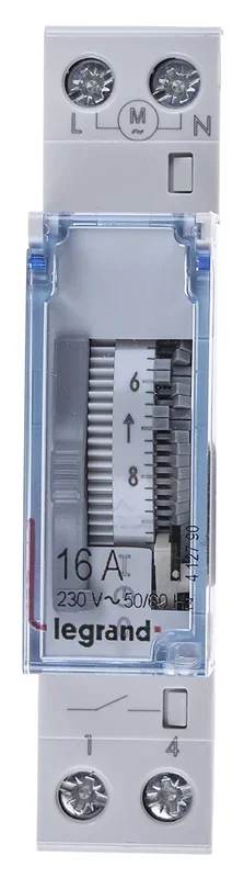 Interrupteur horaire pour rail DIN Analogique, 230 V c.a., 1 canal