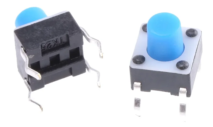 Interrupteur tactile TE Connectivity, SPST, 6 x 6 x 7mm, Bouton