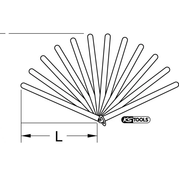 Jauges du jeu radial de piston, 13 lames, 0,05-1 mm KSTOOLS – 3000618