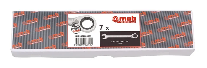 JEU DE 12 CLES MIXTES A CLIQUET EN BOITE MOB – 9002000601