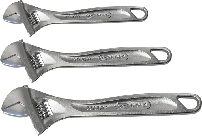Jeu de 3 clés à molette, 10 » – 12 » – 15 » KS TOOLS – 577.0399