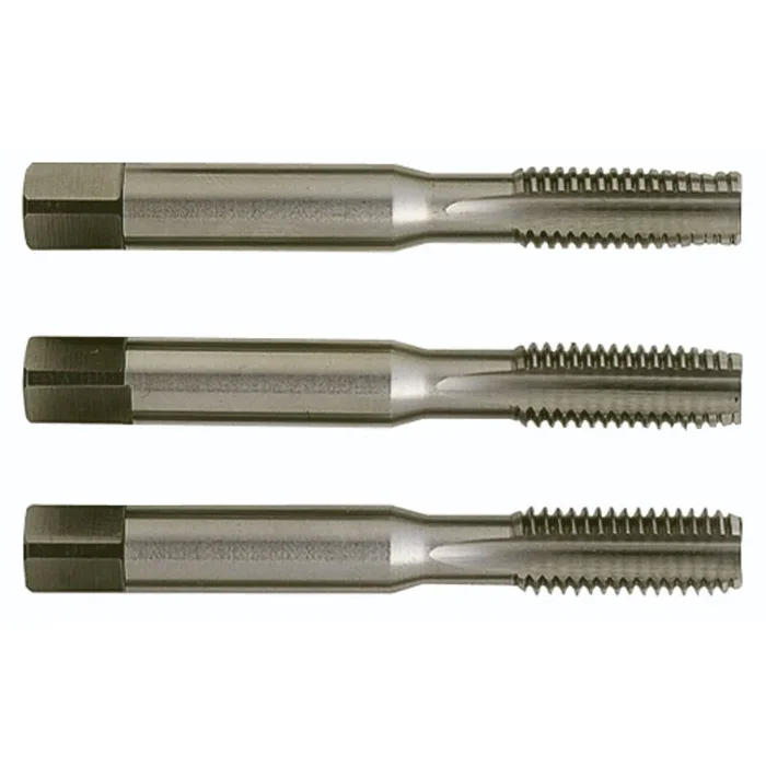 Jeu de 3 tarauds main Standard HSSE-PM -M -ISO529 -Profil étagé -6H -avec guide / Ø: 4 X 0.7 TIVOLY – 950103100400070