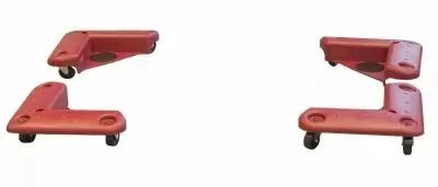 Jeu de 4 coins roulants plastique – charge 200 kg