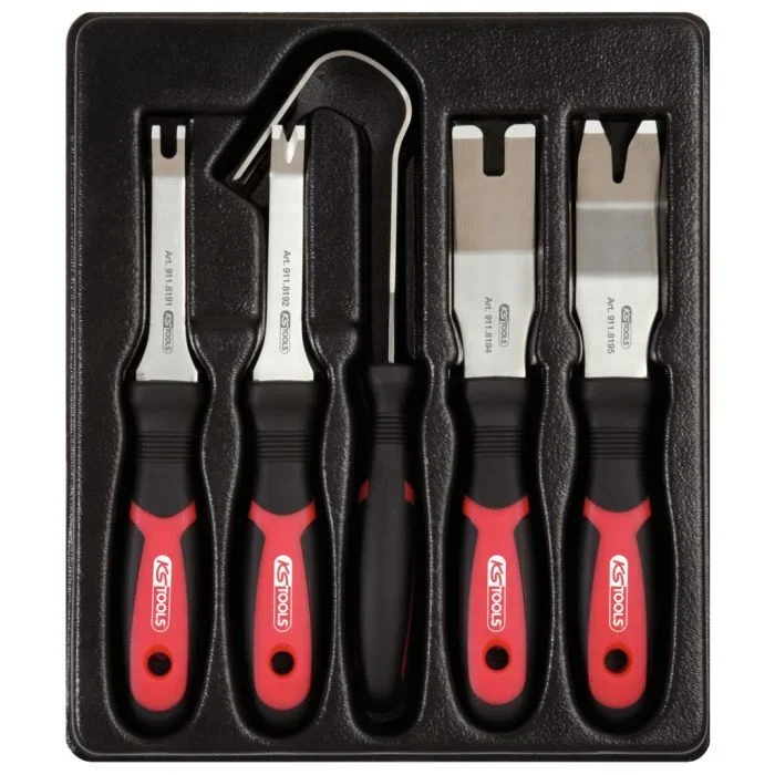 Jeu de 5 outils pour le démontage des garnitures de portières KSTOOLS – 9118190
