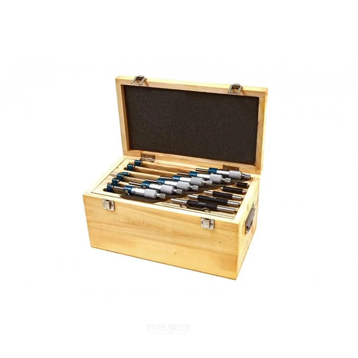 Jeu de 6 pièces de micromètres extérieurs 0 – 150 mm de Dasqua Professional