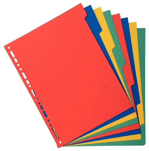Jeu de 8 intercalaires à touches neutres en carte recyclée 220g format