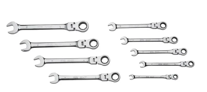 JEU DE 9 CLES MIXTES A CLIQUET ARTICULEES EN MM SAM OUTILLAGE – 50CTJ9