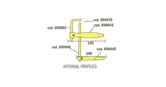 Jeu de bras, longueur 140mm, pour le soudage interne par points des profilés Telwin