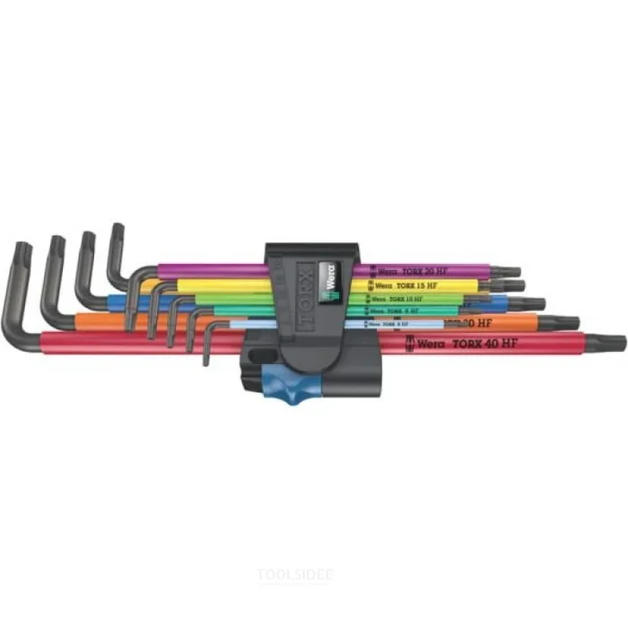 Jeu de clés à angle droit Torx Wera T10-T40 avec fonction de maintien