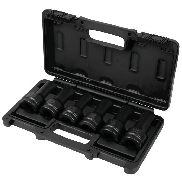 Jeu de douilles à chocs longue pour vis de culasse, 6 pcs KSTOOLS – 4601505