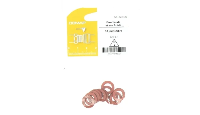 Joint Fibre pour Installation sanitaire 12 x17 – Lot de 10 – Eau froide et Eau chaude