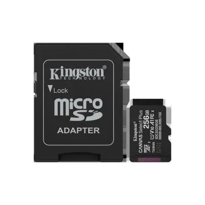 Kingston technology 256gb microsdxc canvas select plus gen3 150mb/s a1 (adaptateur sd inclus)
