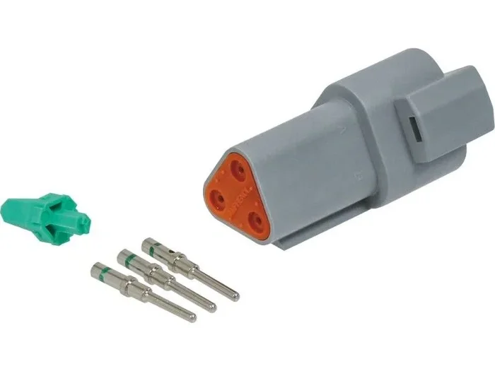 KIT 1 CONNECTEUR MALE 3 VOIES SERIE DT – ETANCHE – 19502