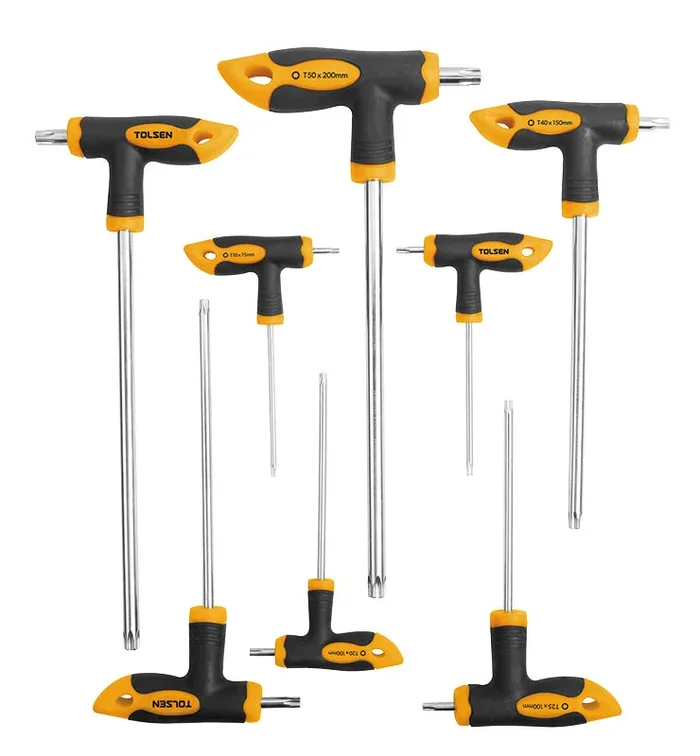 Kit 8 cles torx type poignee t (20061) TOLSEN – 100189