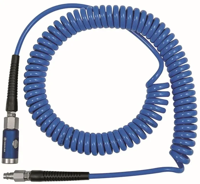 Kit de raccords de sécurité à spirale et à bouton-poussoir, PU, ø 10×6,5, 7,5 m