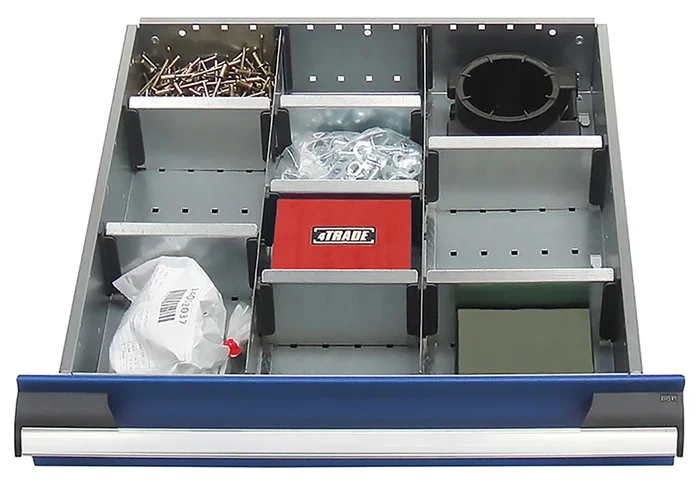 Kit de répartition Bott Avant à arrière, gauche à droite Argent en Acier galvanisé, à utiliser avec 100 mm, armoire