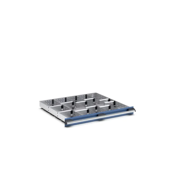 Kit de répartition Bott Panneau séparateur Argent en Tôle d’acier, à utiliser avec Tiroirs, Dimensions800 X 750 X 75mm
